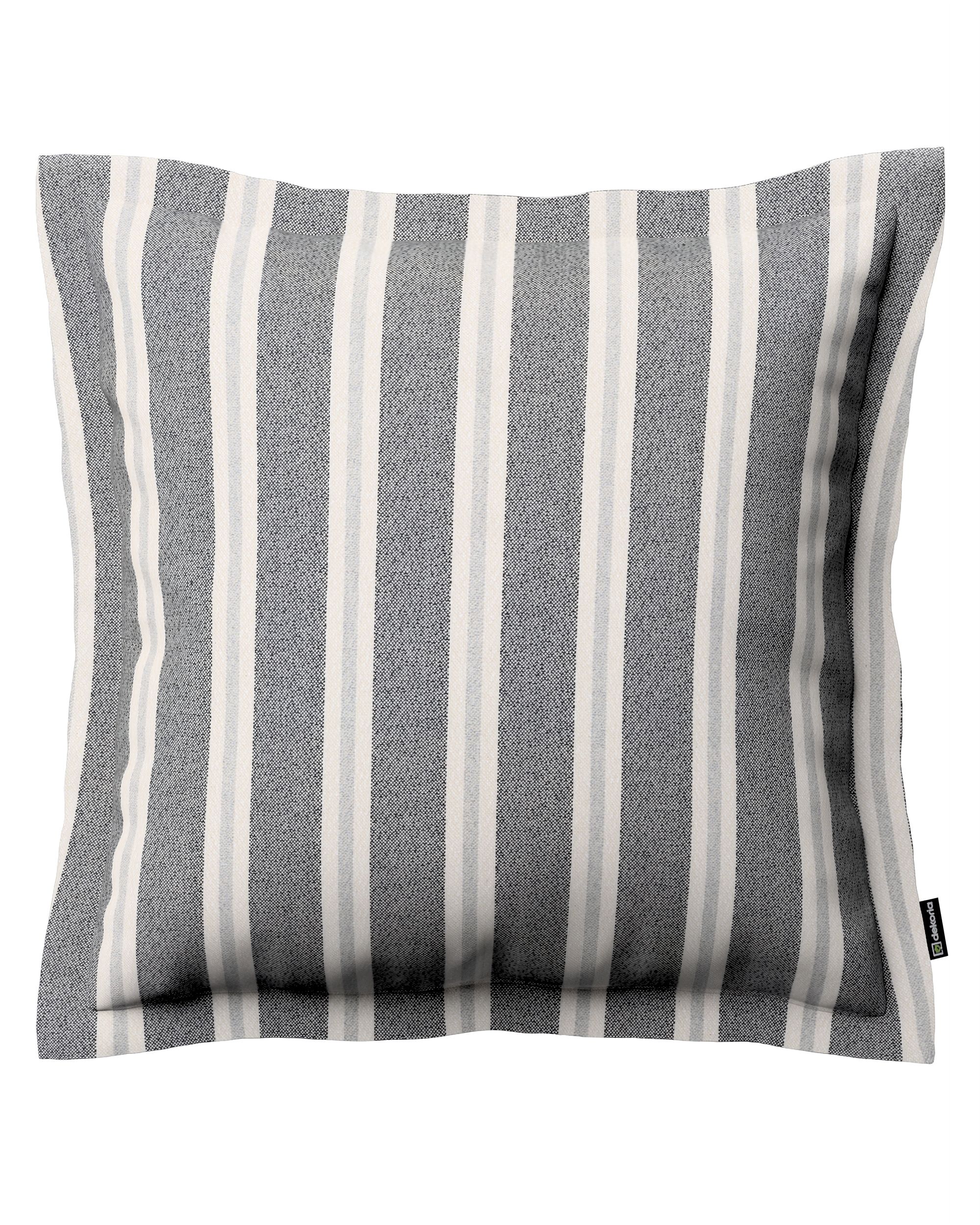 Tyynynpäällinen<br/>Mona reunaompeleella väri musta kangas punos, kuvioitu