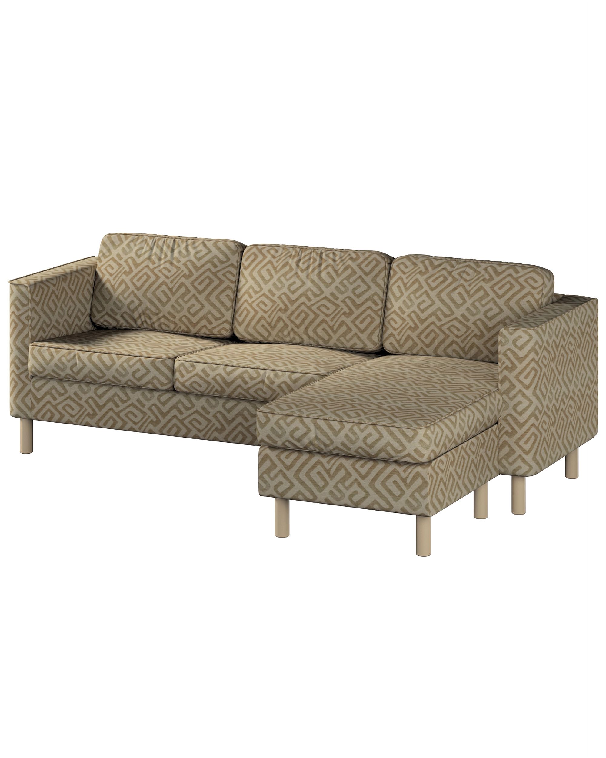 Pärup päällinen kolmen istuttavaan divaaniin väri beige kangas punos, kuvioitu