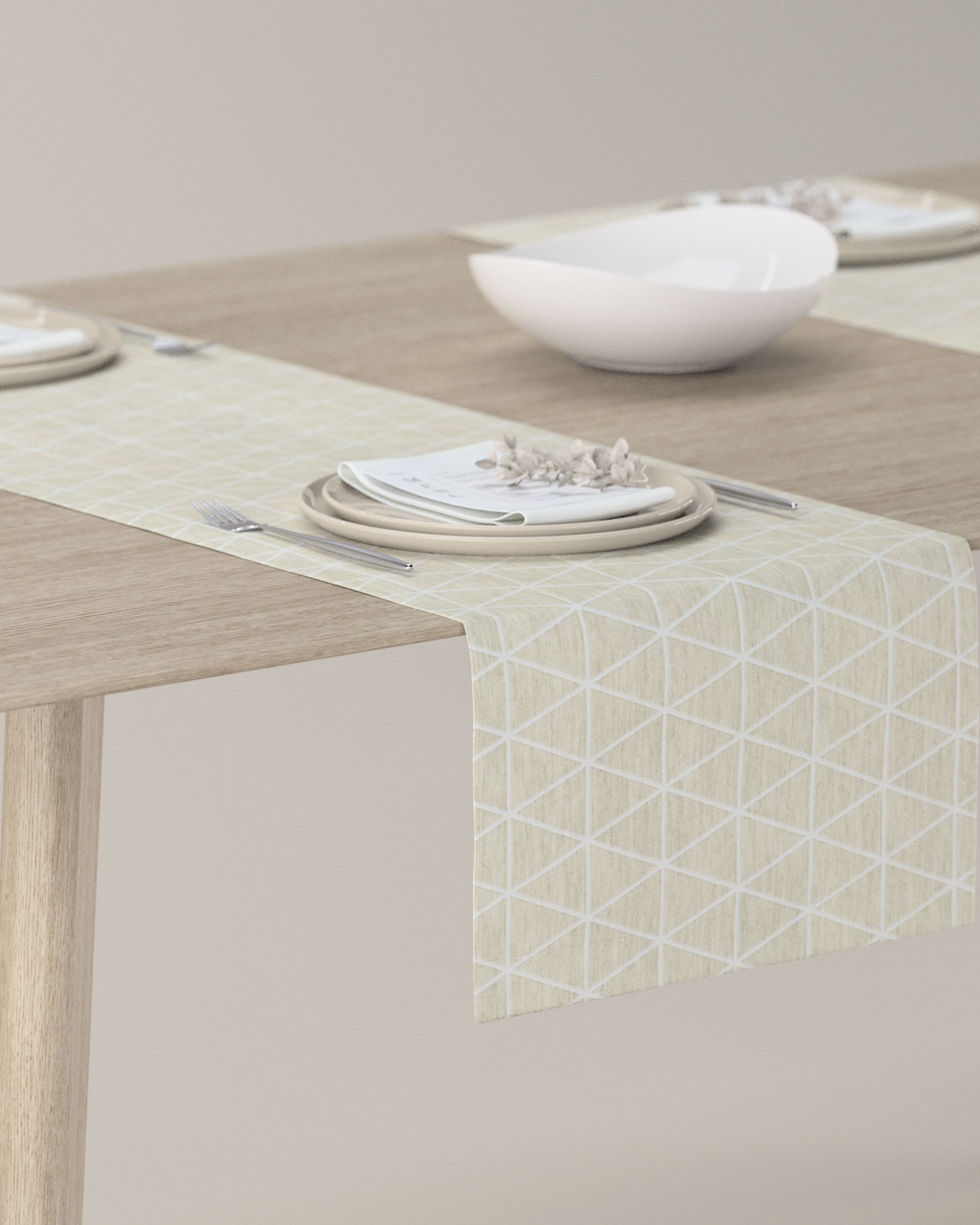 Kaitaliina väri beige kangas punos, kuvioitu