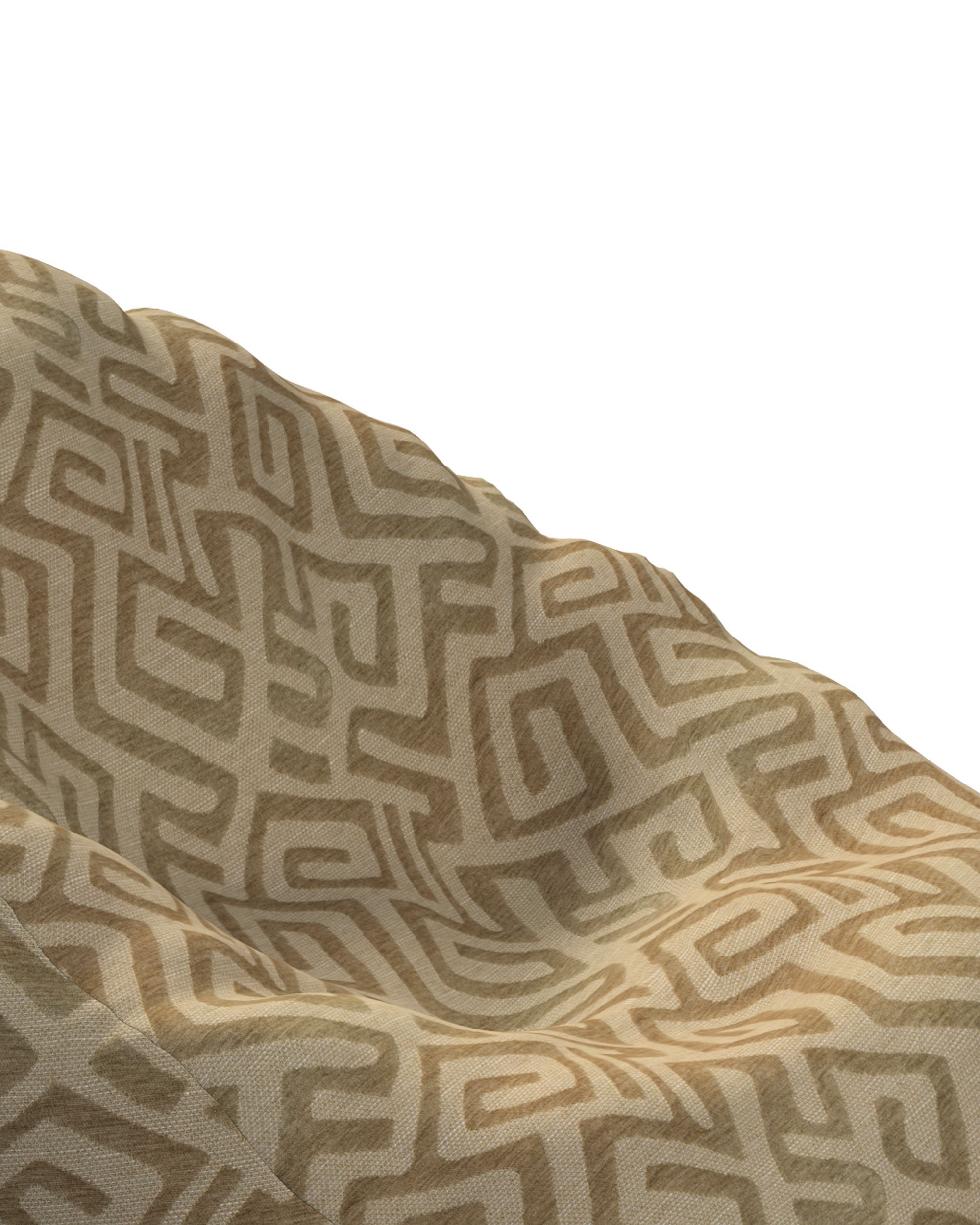 Päällinen säkkituoliin väri beige kangas punos, kuvioitu (hover)