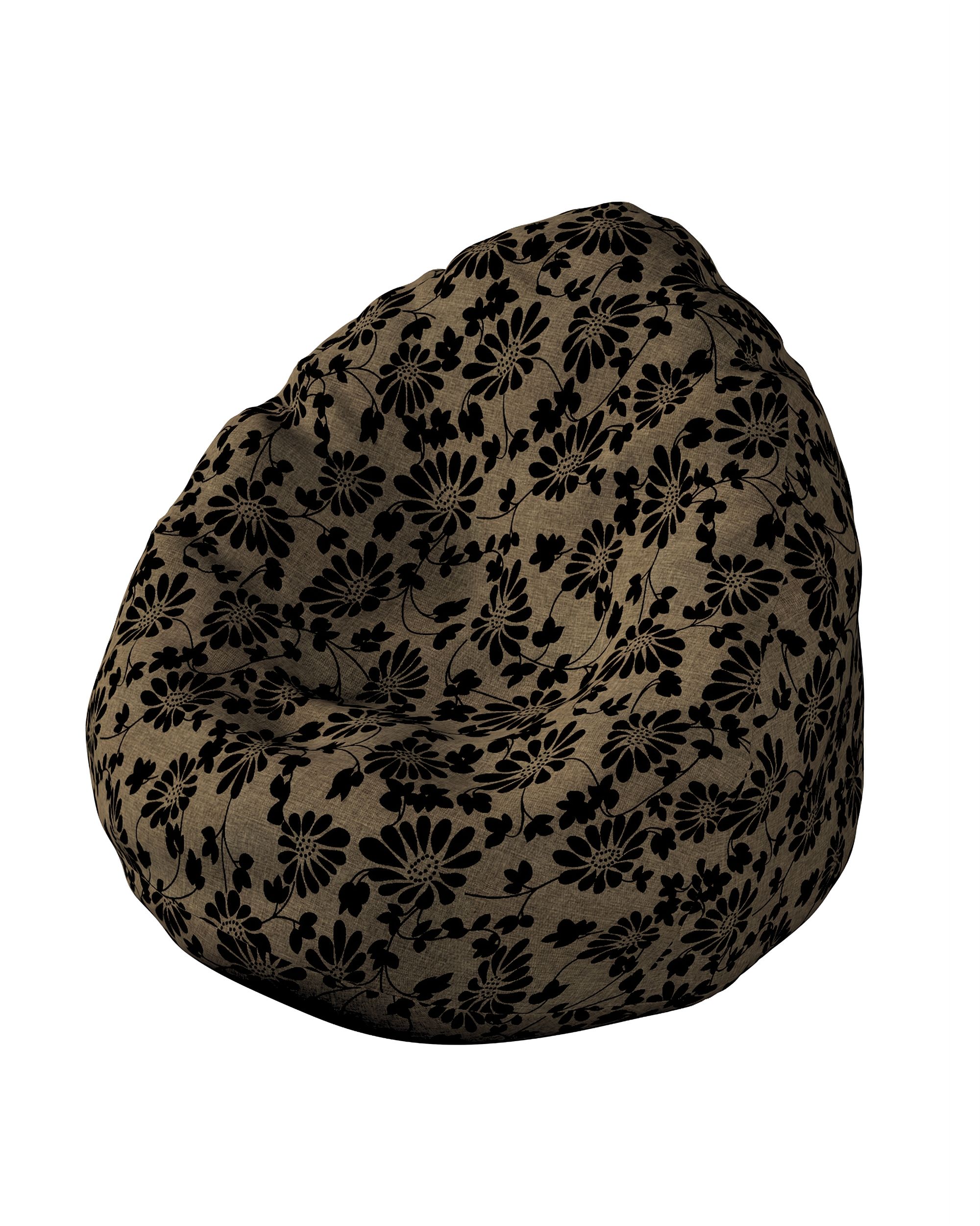 Päällinen säkkituoliin väri beige kangas punos, kuvioitu